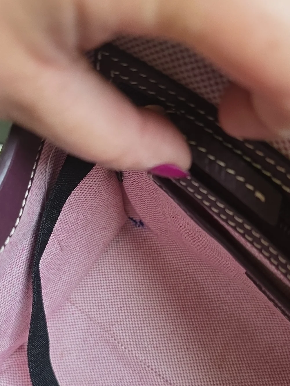 Dooney & Bourke Blair Bag Purple Pebble Leather/Pink Interior EUC
